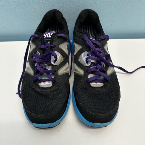 Nike Womens Lunarglide 3 Running Shoes Black Blue Low Top Mesh Womens 7 Mens 5.5 - Picture 1 of 7